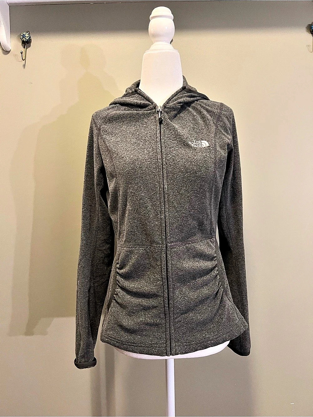 The North Face Gray Full-Zip Hooded Jacket